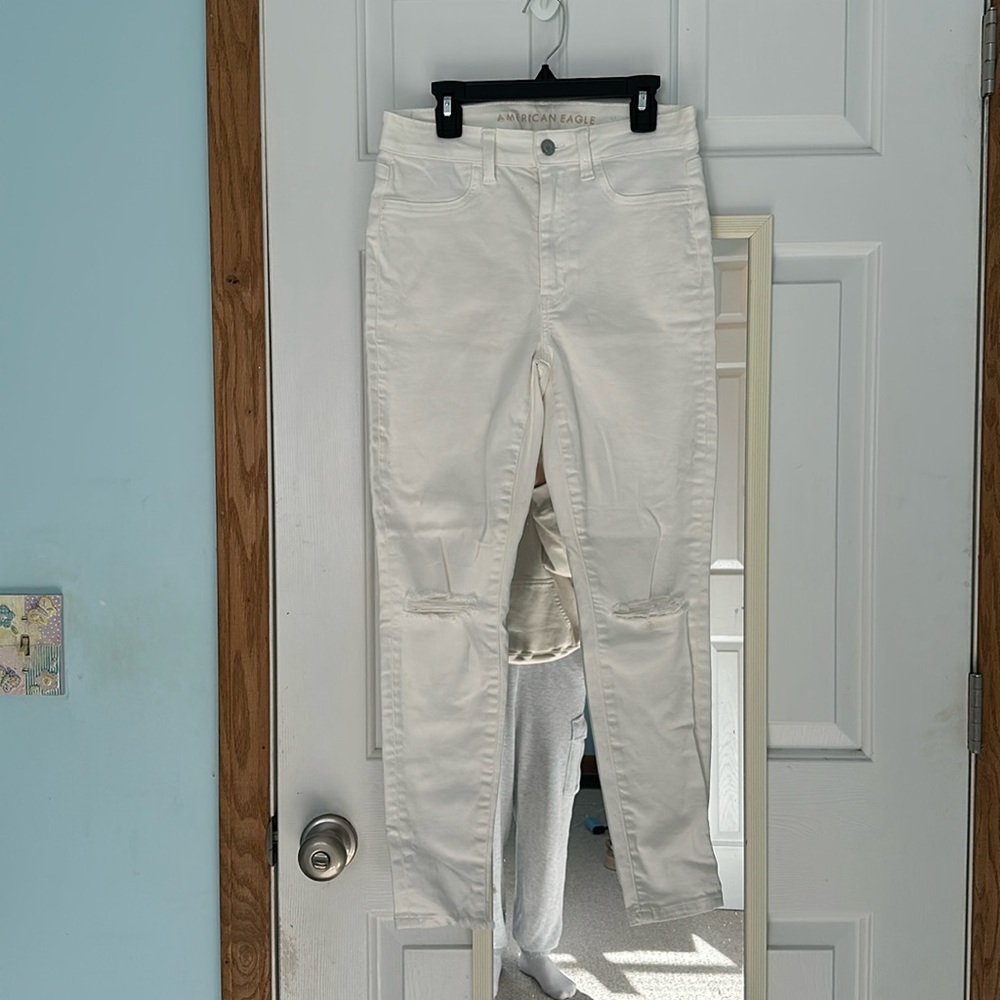 american eagle women’s white jeans